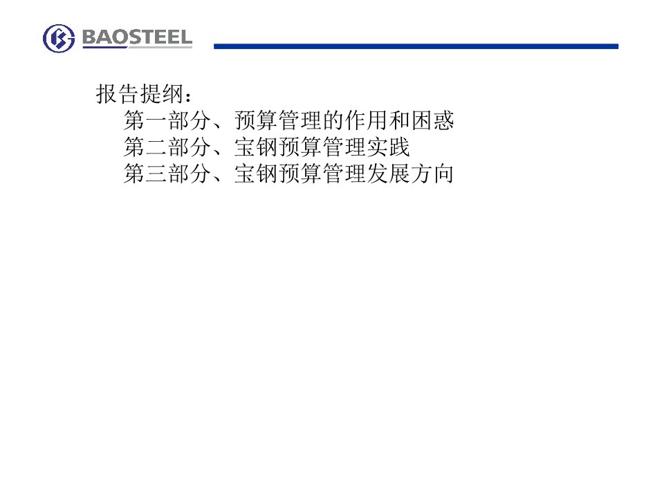 宝钢预算管理实践