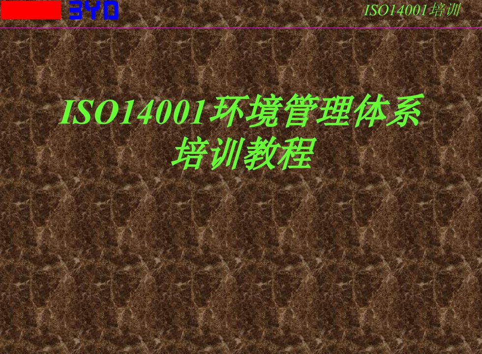 《ISO14001环境管理体系培训教程》(93页)-ISO14000