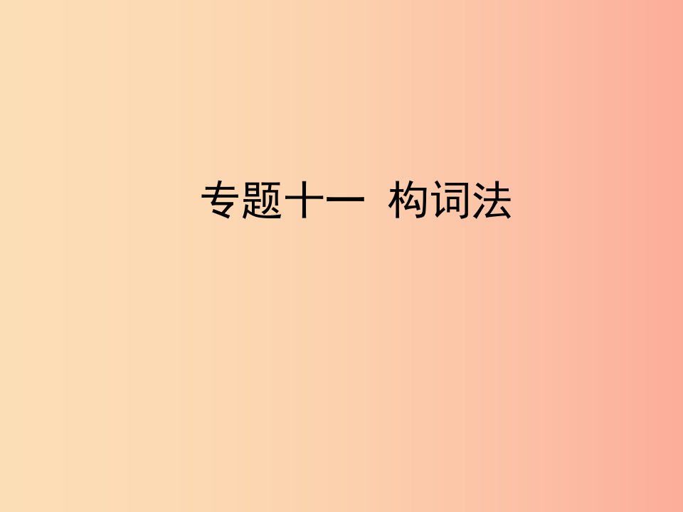 陕西省2019年中考英语总复习