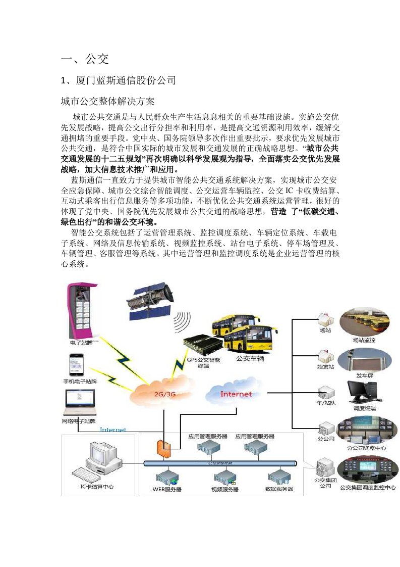 智能交通分类介绍