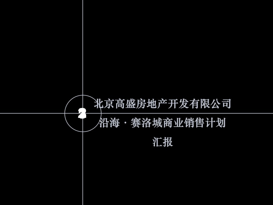 《高盛房地产公司沿海CBD商业广场赛洛城销售计划书》(1