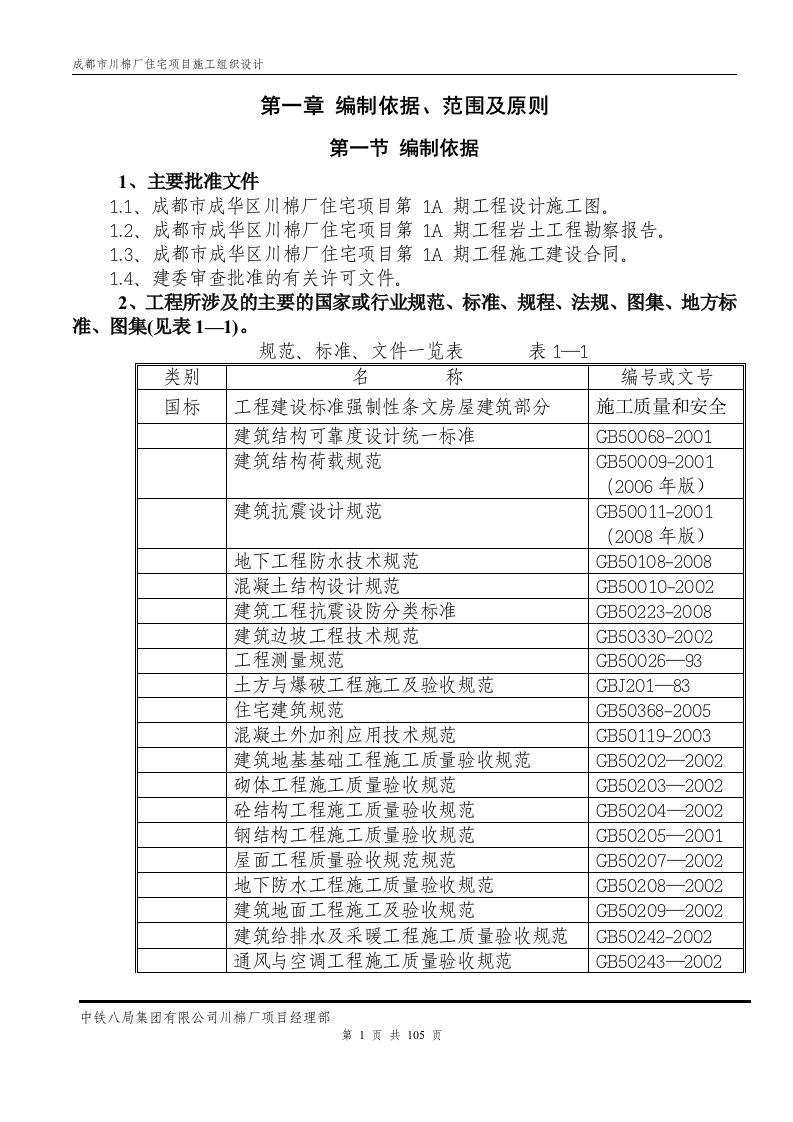 成都市成华区江湾城住宅项目第1A期总承包工程改1