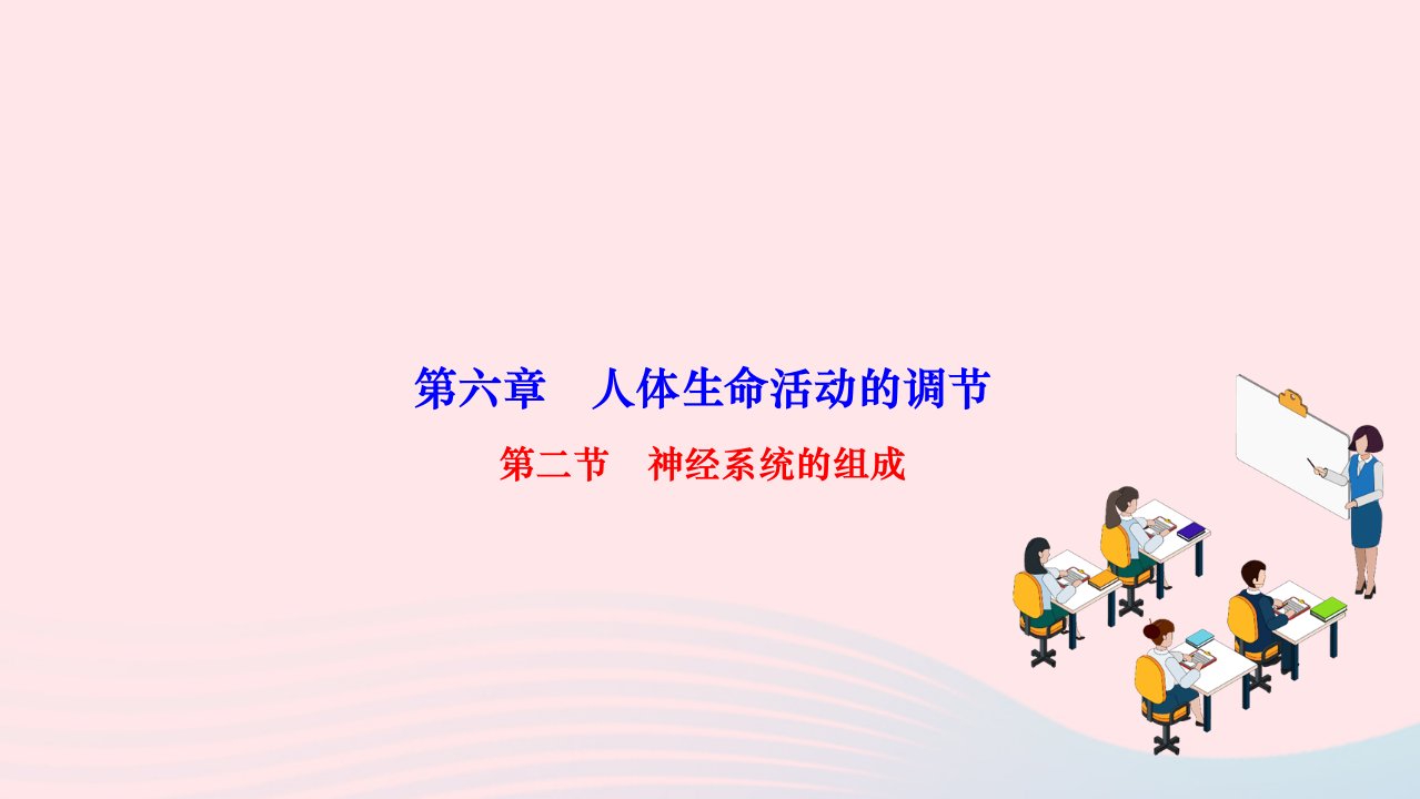 2024七年级生物下册第四单元生物圈中的人第六章人体生命活动的调节第二节神经系统的组成作业课件新版新人教版