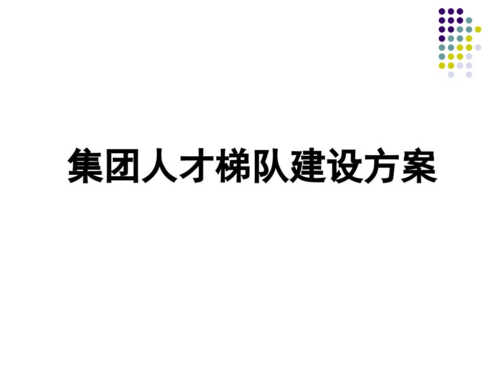 集团人才梯队建设方案