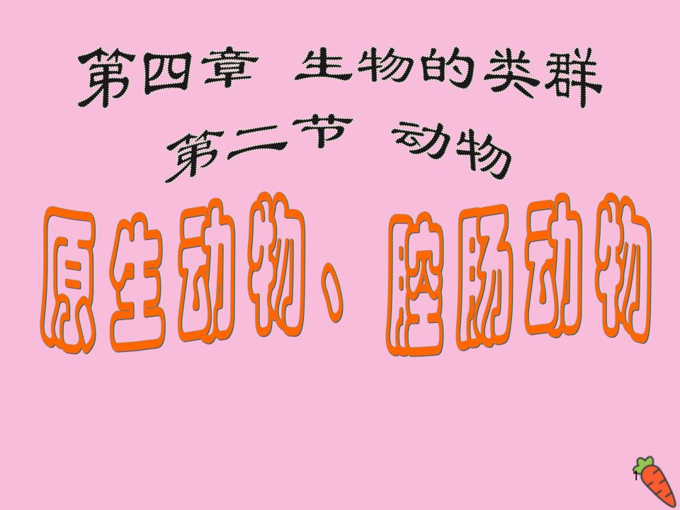 八年级生物下册第4章生物的类群4.2动物_原生动物腔肠动物课件沪教版