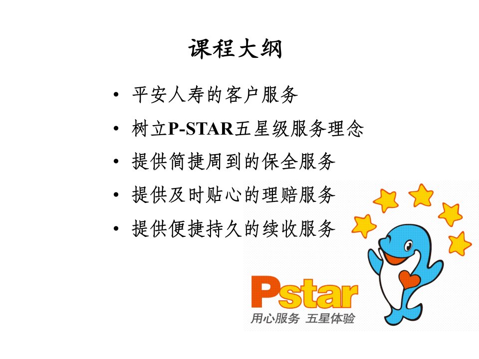 中国平安PSTAR五星级服务