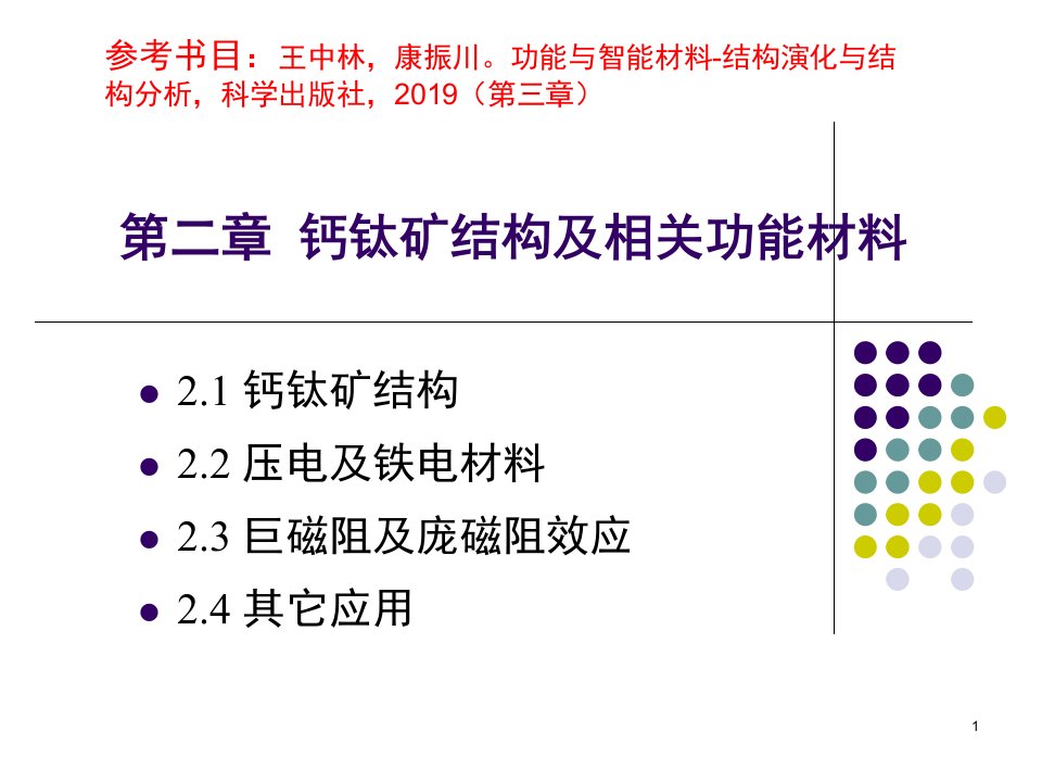 第二章钙钛矿结构及相关功能材料ppt课件