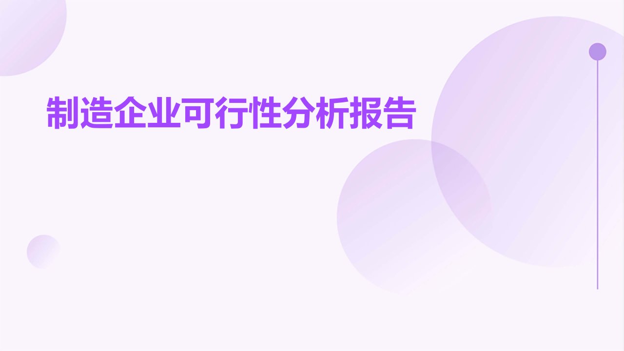 制造企业可行性分析报告