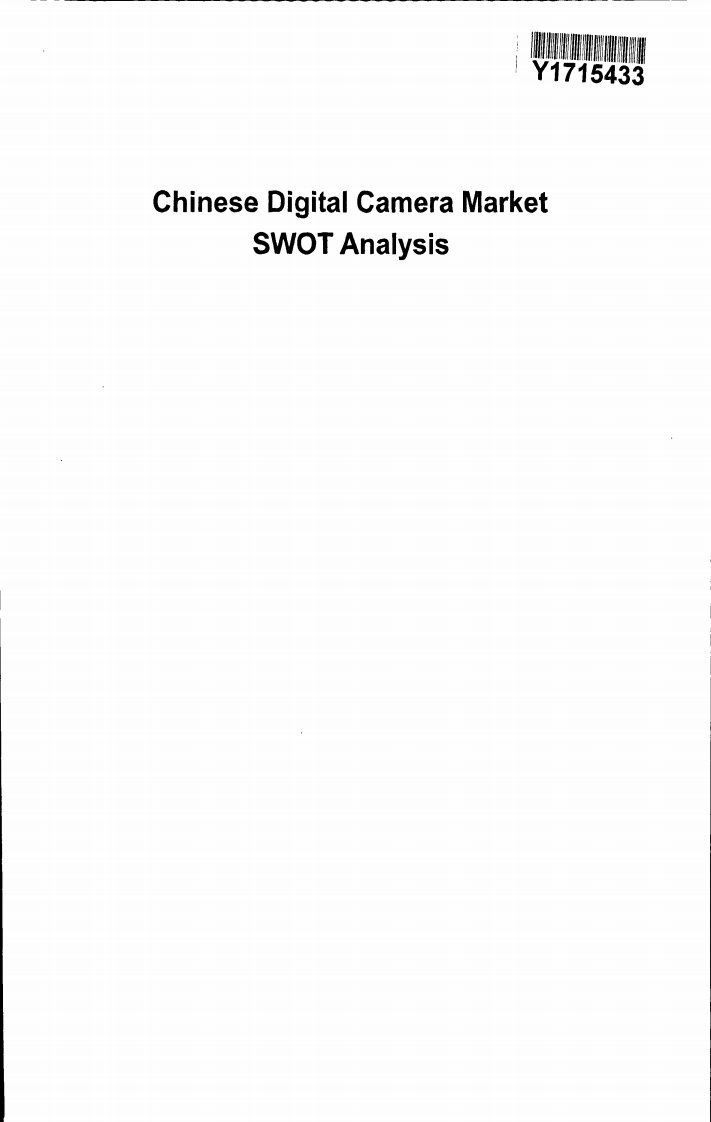 中国数码相机行业发展的SWOT分析与对策研究