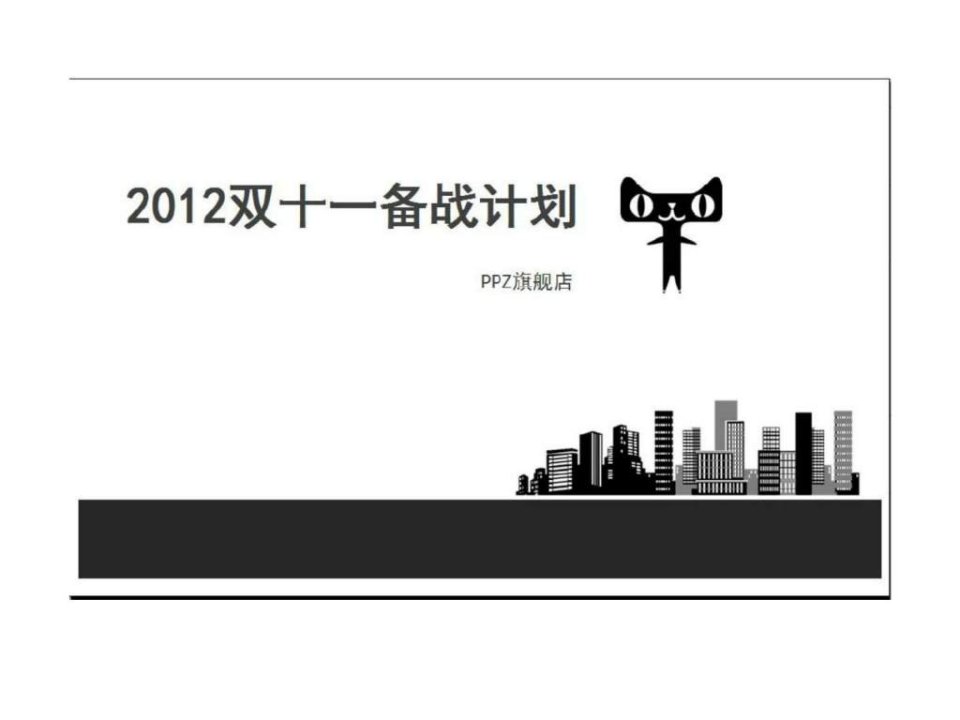 2012PPZ旗舰店双十一备战计划