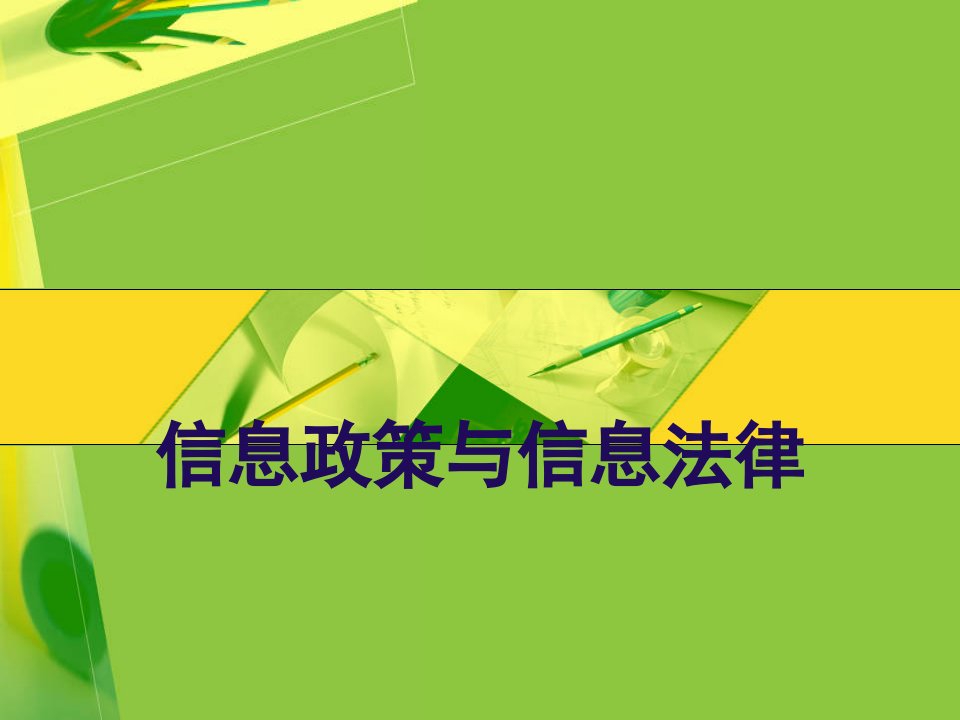 信息政策与信息法律（PPT