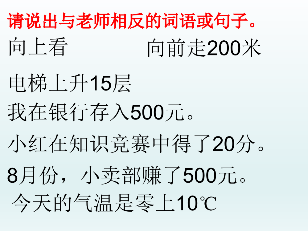 (完整版)人教版六年级数学下册《负数的认识》PPT课件