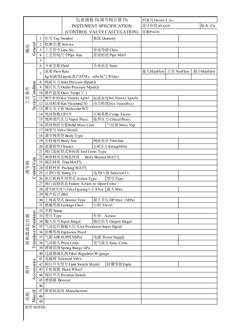 施工组织-调节阀规格书