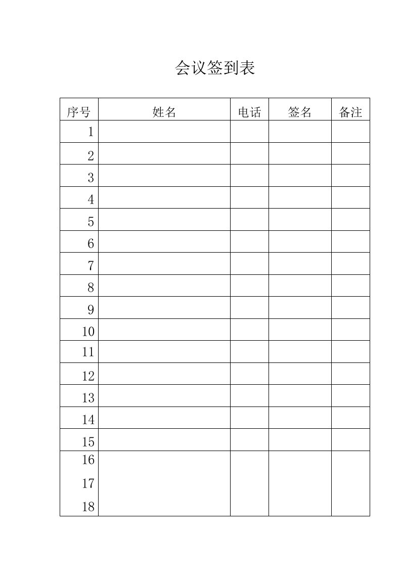 幼儿园常用表格-（幼儿园会议签到表）附-日常工作管理及绩效考核细则