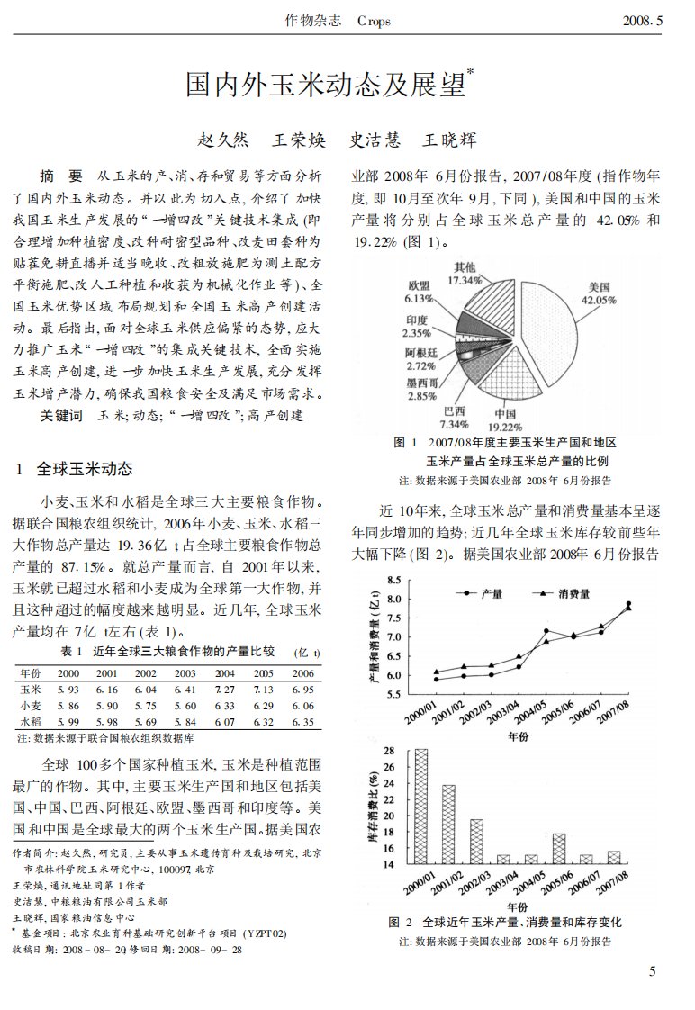 国内外玉米动态及展望[J].pdf