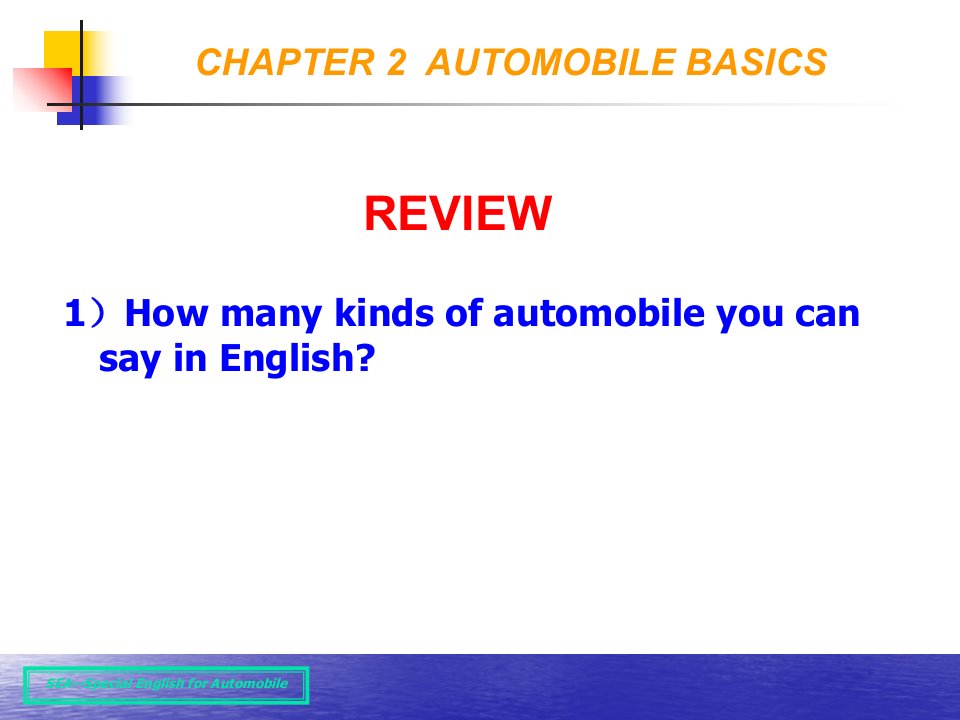 汽车英语AutomobileBasics