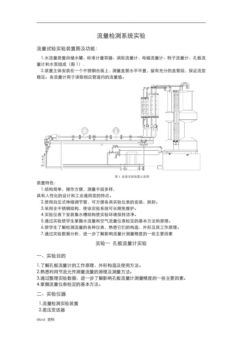 流量检测系统试验