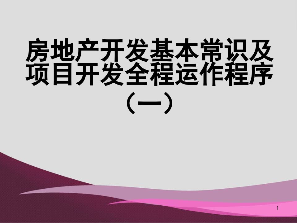 中国房地产项目开发流程及其运作模式