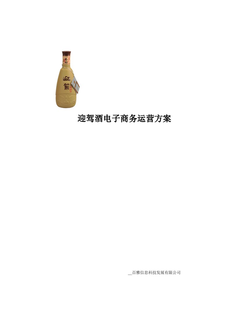 迎驾酒电子商务运营方案