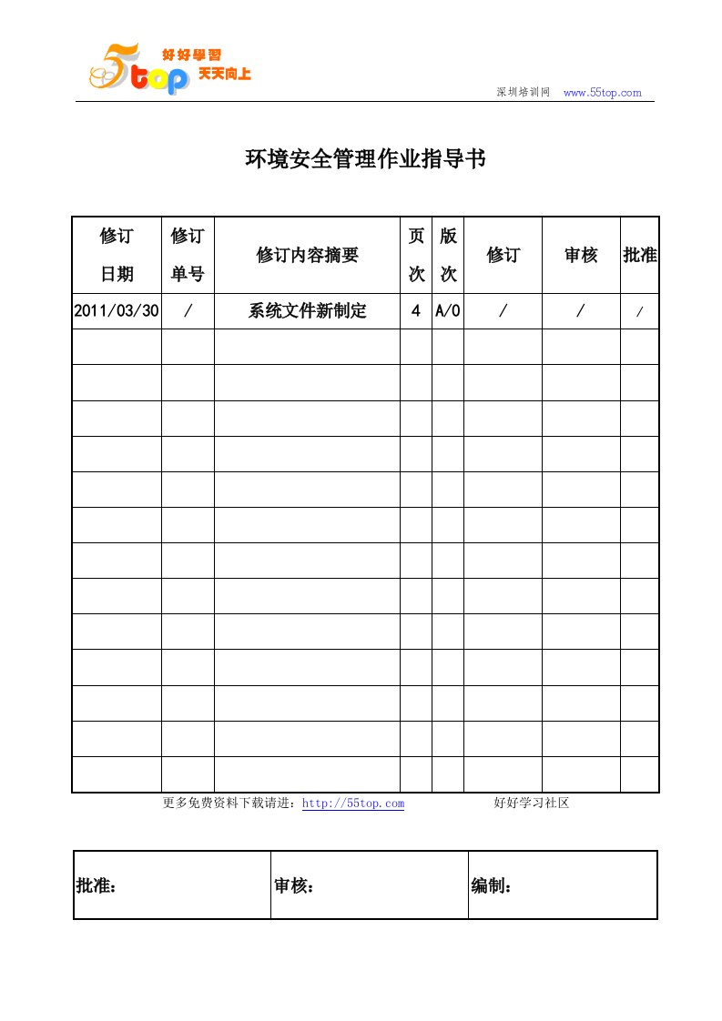 《造船厂环境安全管理作业指导书》