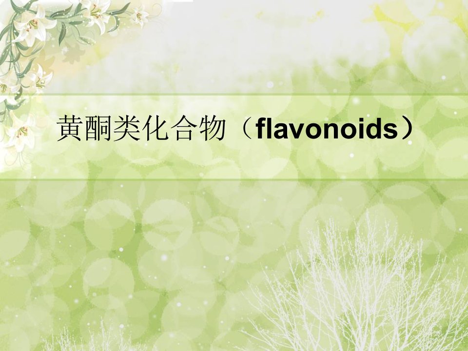 黄酮类化合物flavonoids