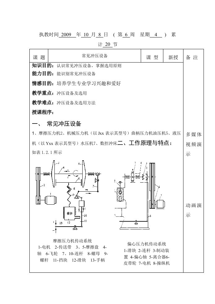 冲压工艺与模具结构示范课2doc-执教时间年月日(第周