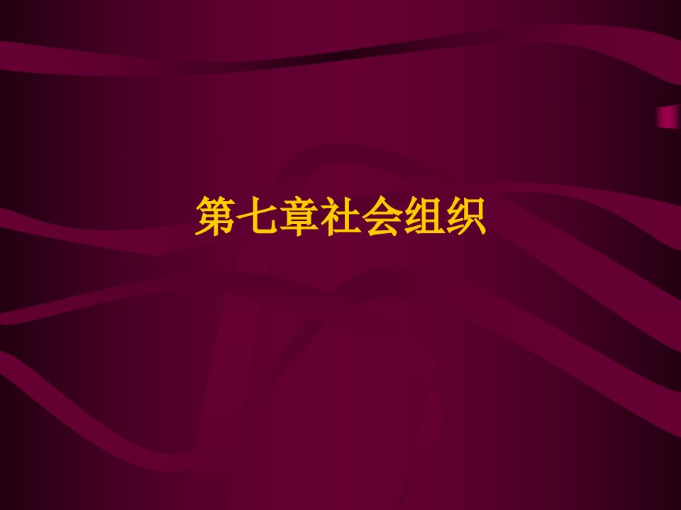 社会学教学课件(杜艳红)第七章社会组织