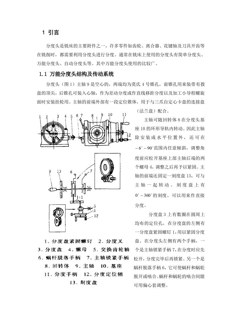 万能分度头毕业