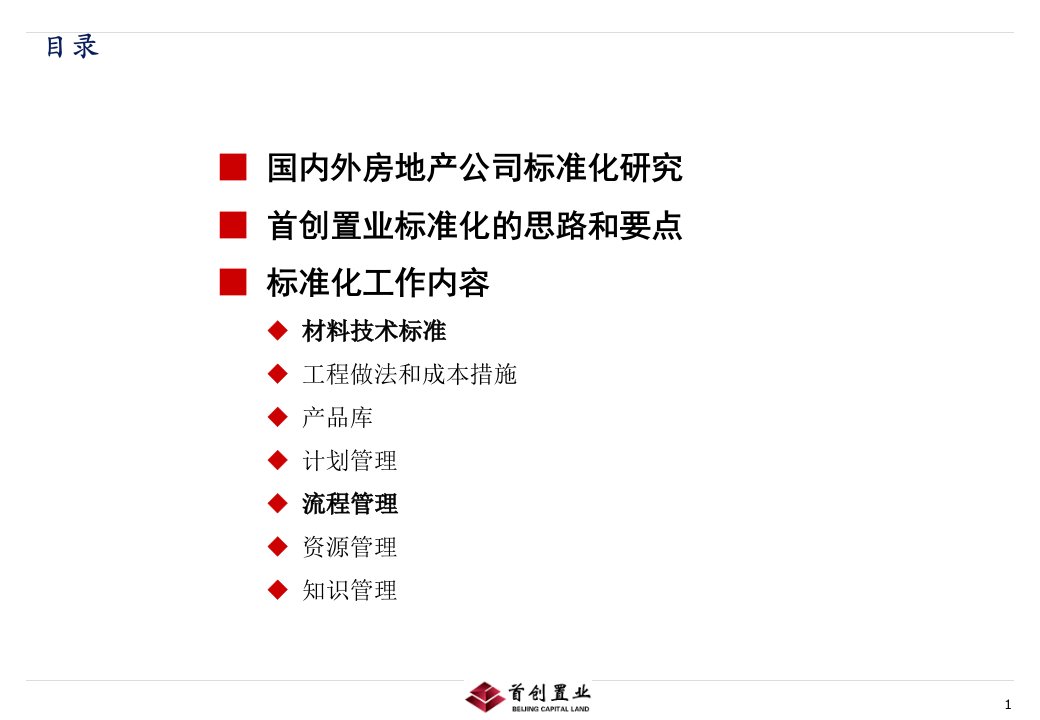 构筑首创置业标准化平台设计标准化工作汇报