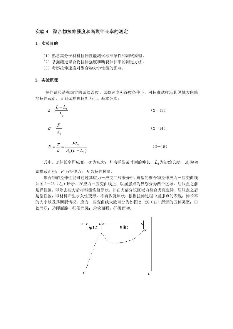 聚合物拉伸强度和断裂伸长率的测定