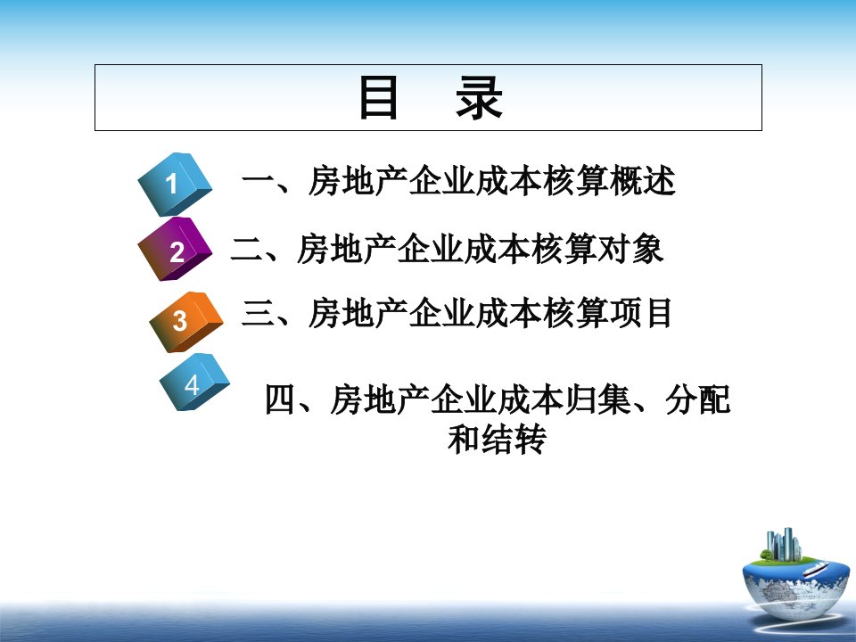 房地产企业成本核算专业知识课件