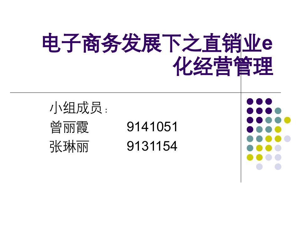 电子商务发展下之直销业e化经营管理