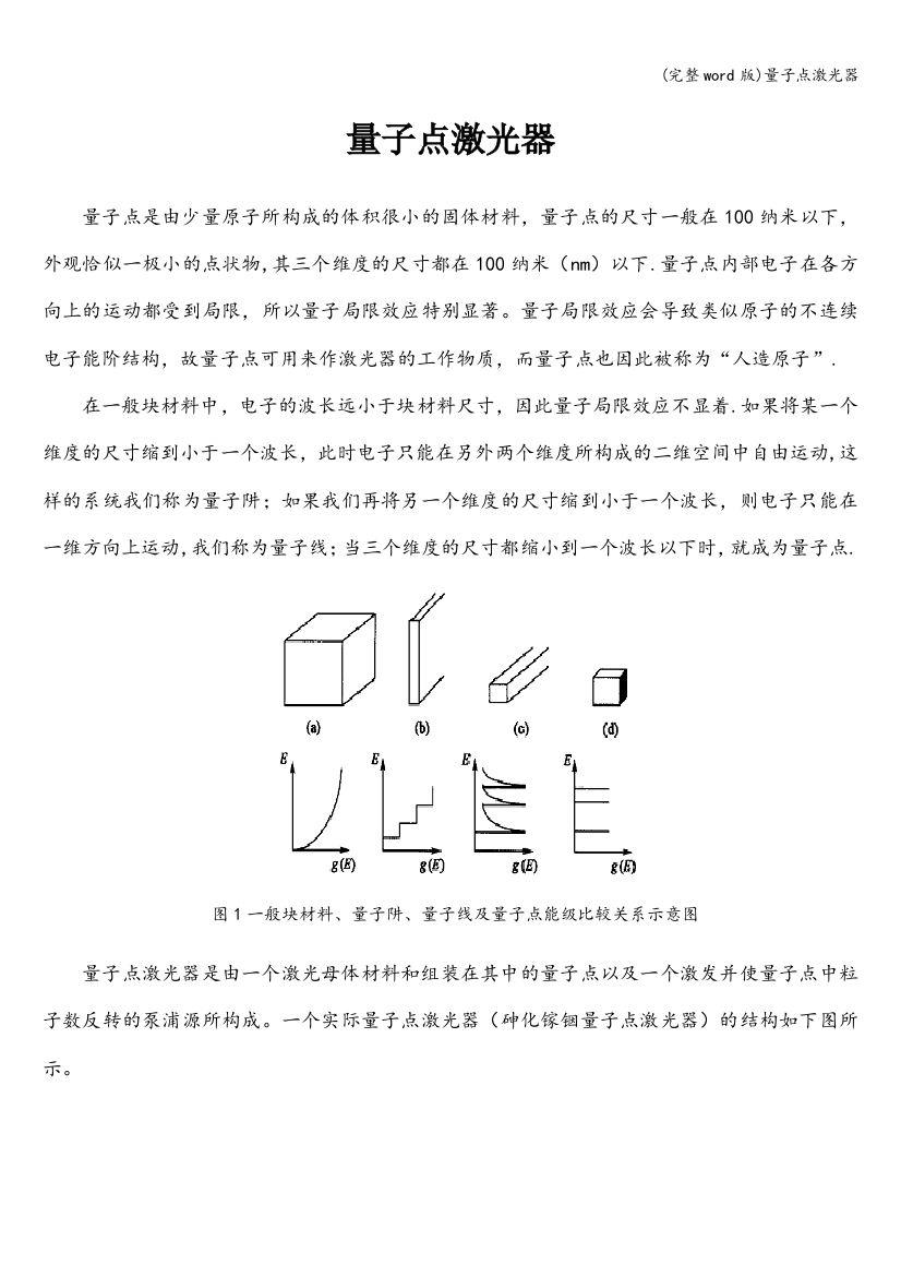 量子点激光器