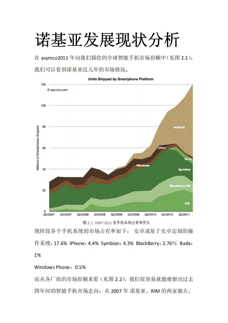 诺基亚发展现状分析