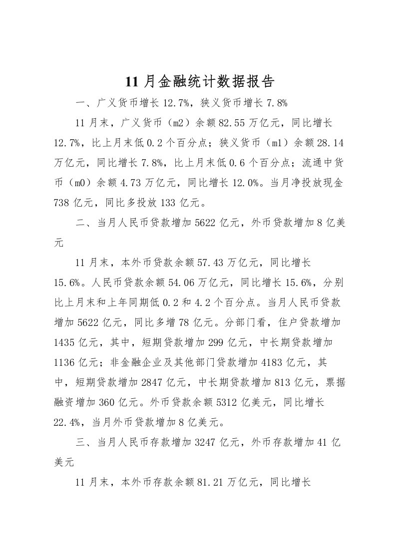 202211月金融统计数据报告