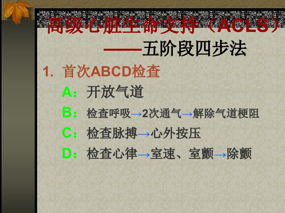 高级心脏生命支持(ACLS)