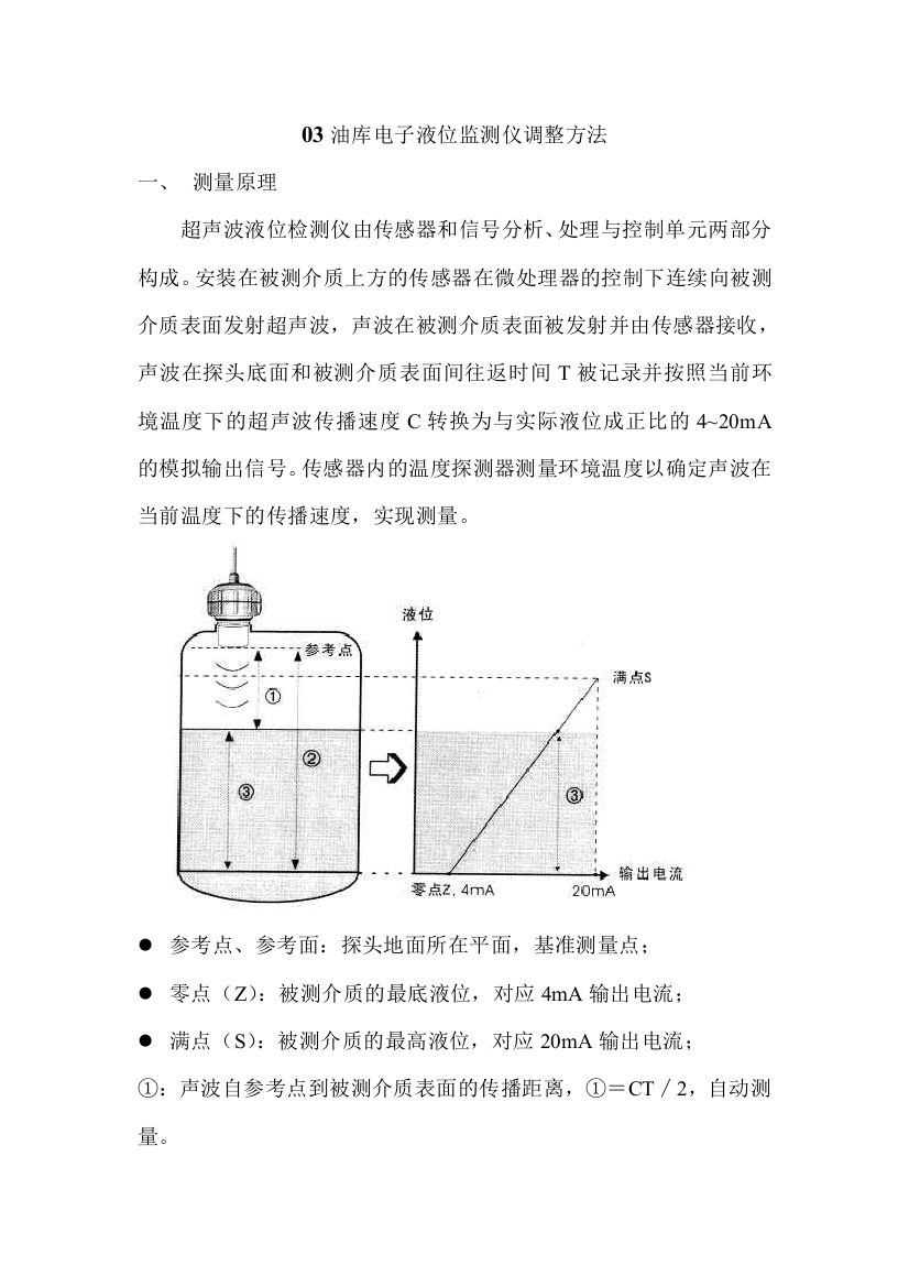 03油库电子液位监测仪调整方法