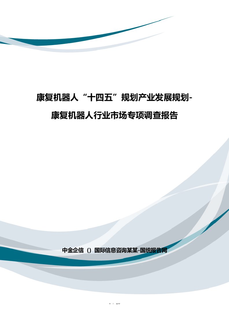 康复机器人“十四五”规划产业发展规划-康复机器人行业市场专项调查报告