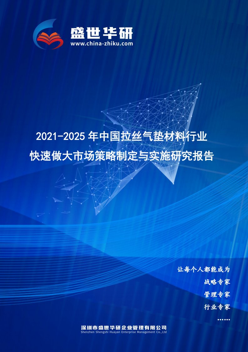 2021-2025年中国拉丝气垫材料行业快速做大市场规模策略制定与实施研究报告