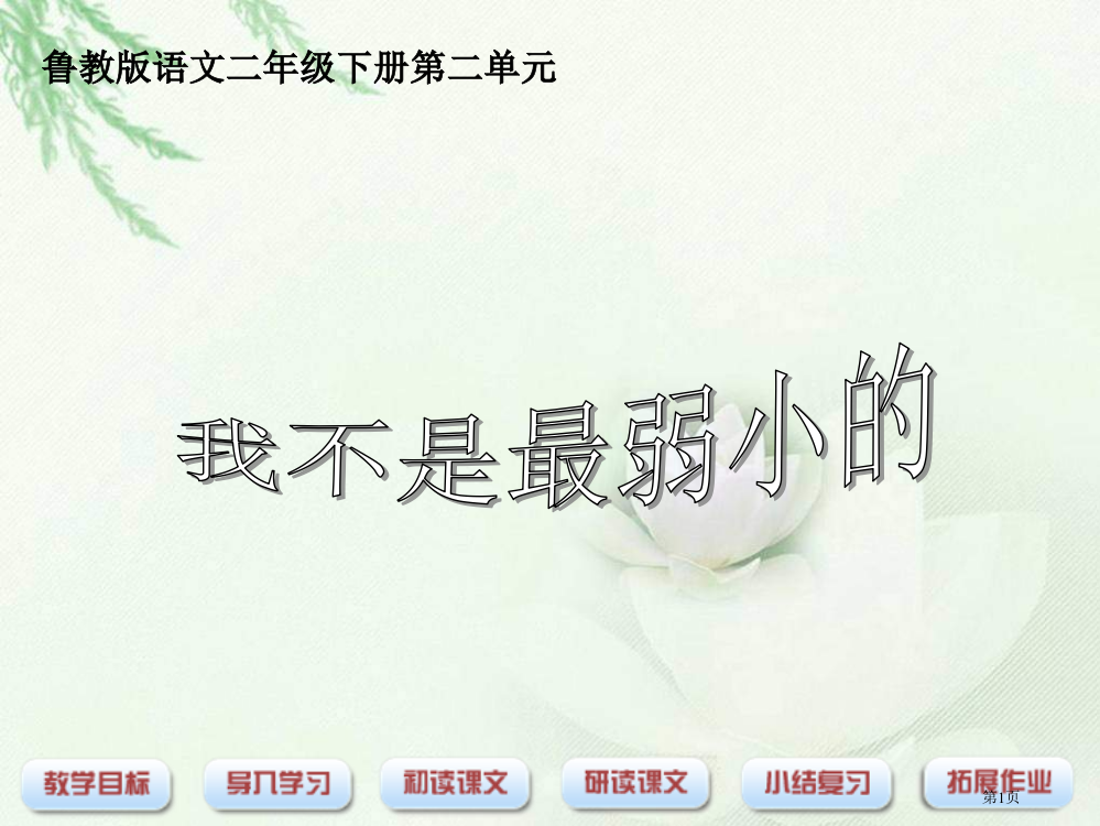 鲁教版语文二年级下册我不是最弱小的省公开课一等奖全国示范课微课金奖PPT课件