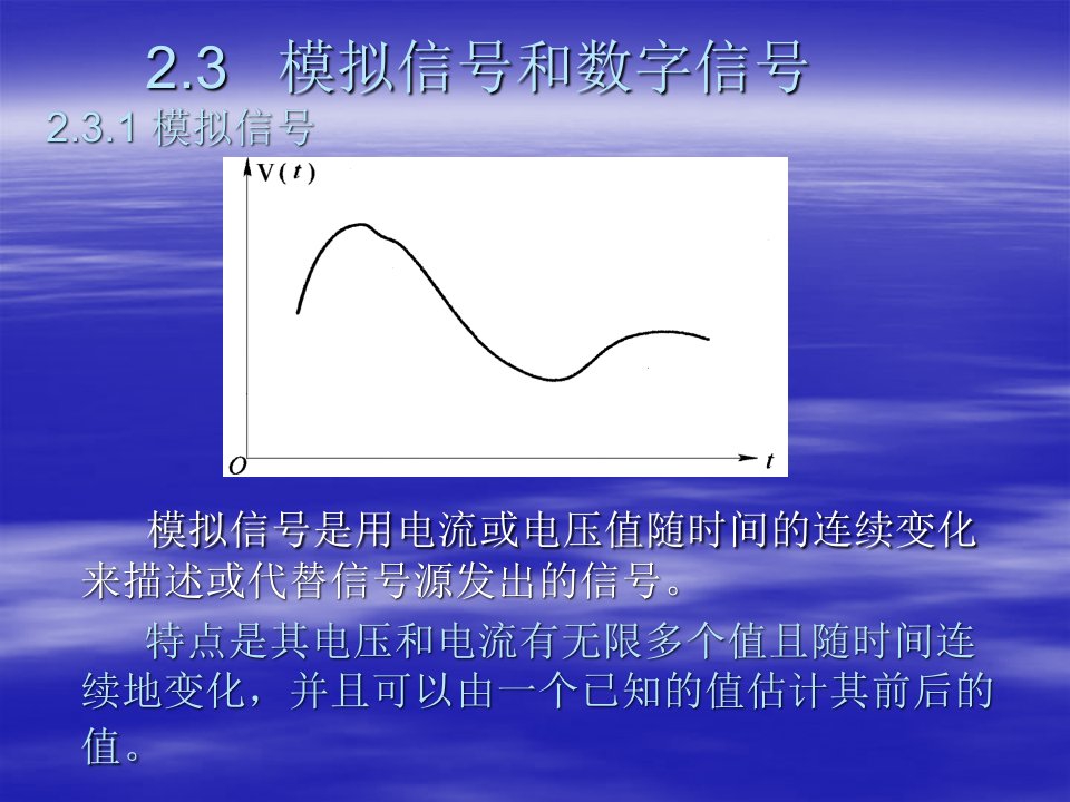 模拟信号和数字信号-课件【PPT演讲稿】