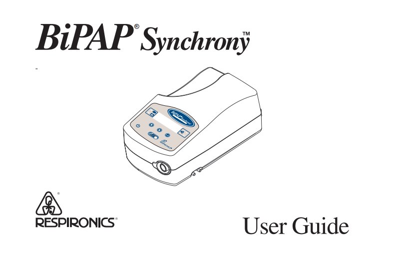 Respironics伟康BiPAP_Synchrony_呼吸机操作手册