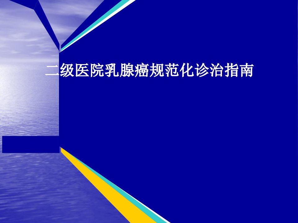 二级医院乳癌诊疗规范ppt课件