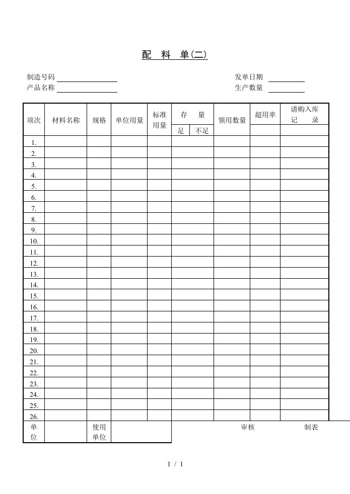 材料仓库管理表格36