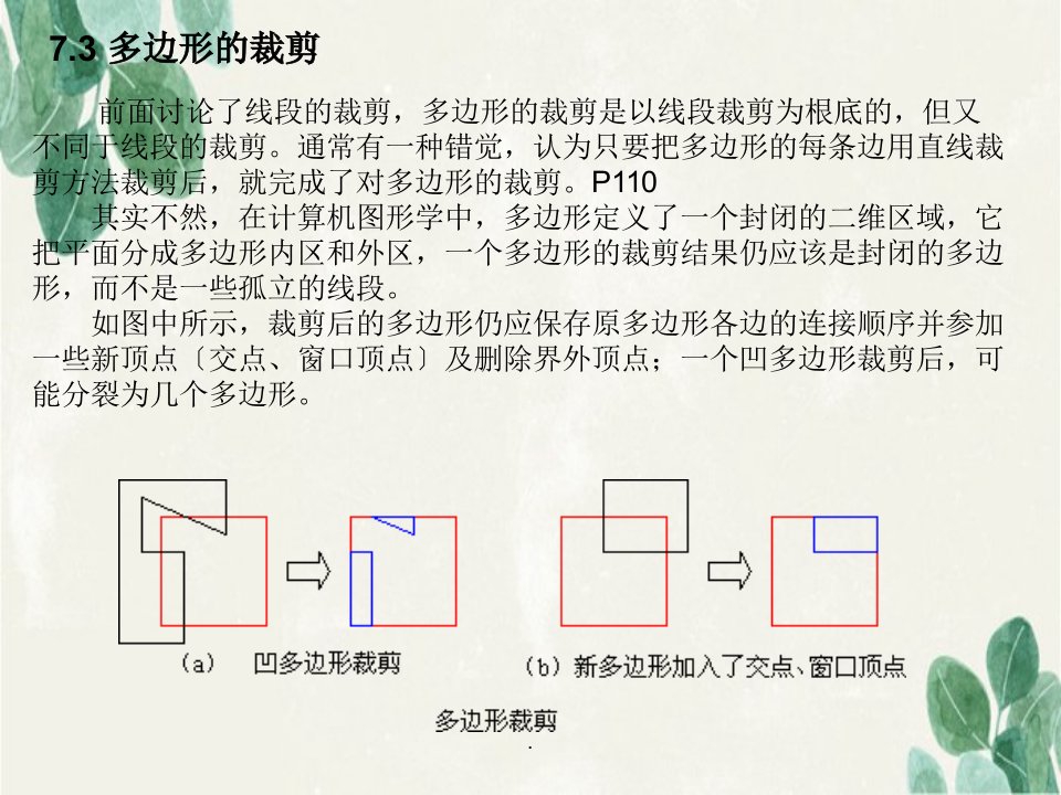 计算机图形学第6章二维图形的裁剪