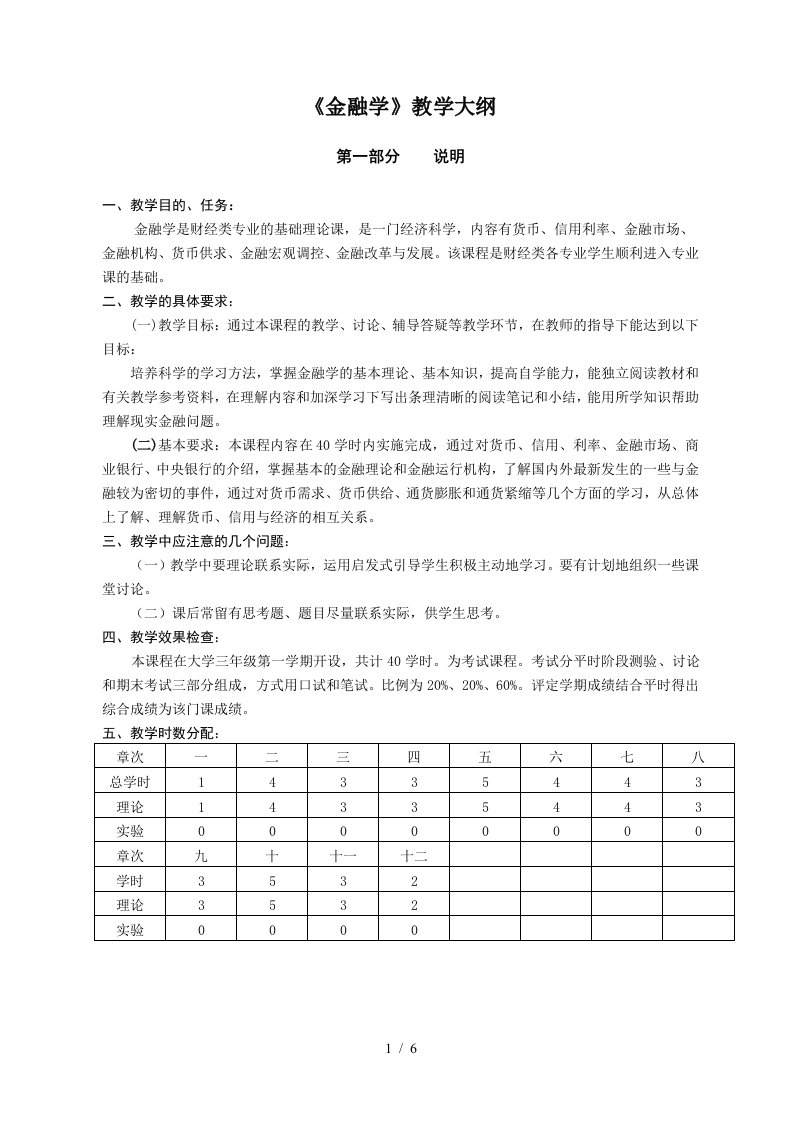 现代金融学教学手册