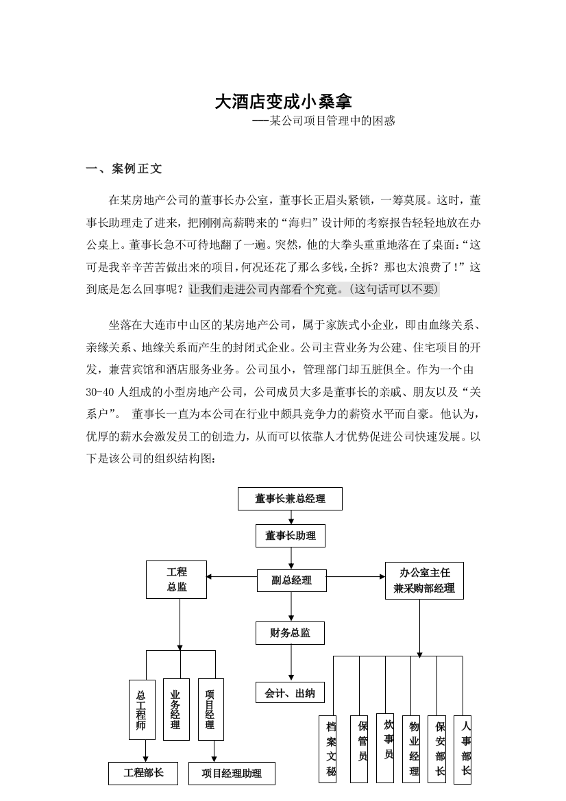 大酒店变成小桑拿