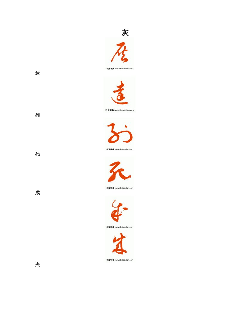 常用汉字3500字草书字帖(2)