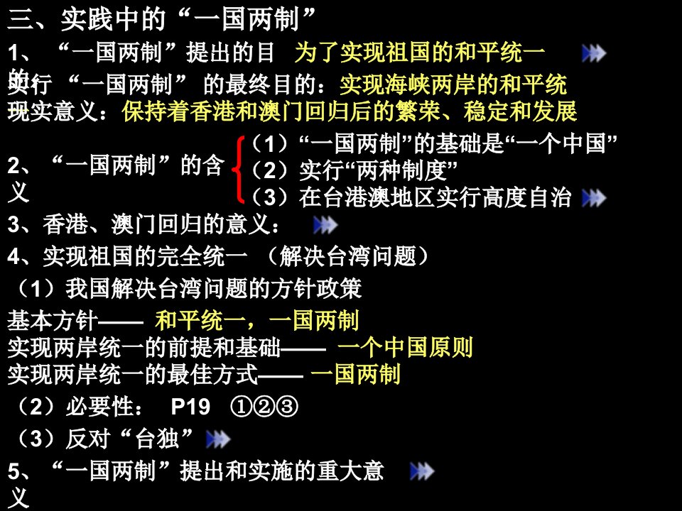 九年级政治12一国两制课件3