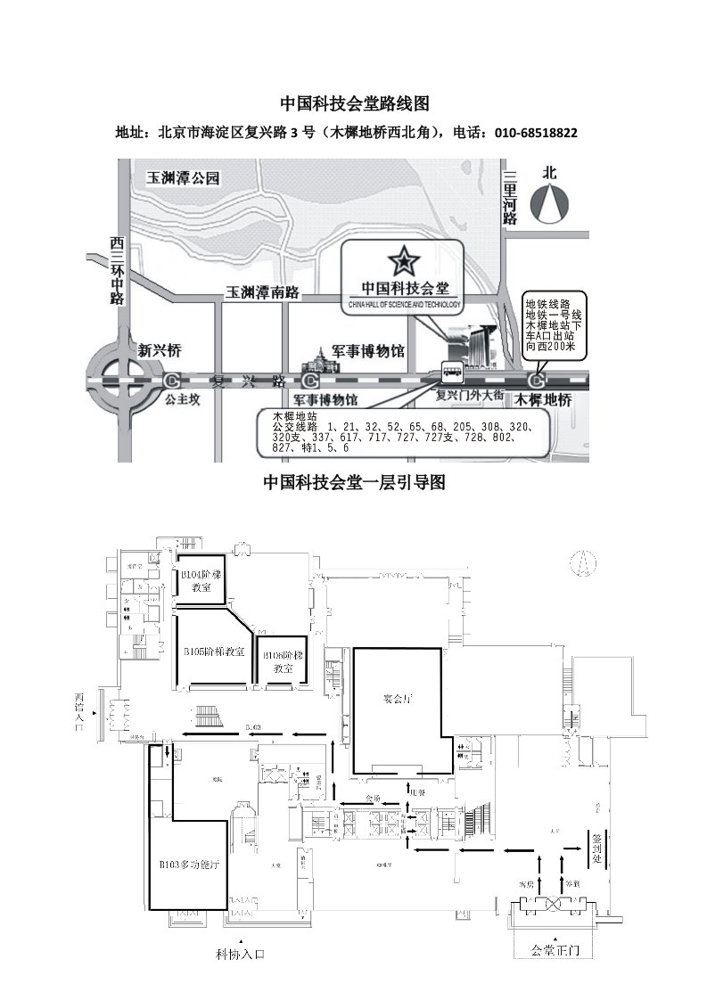 中国科技会堂路线图